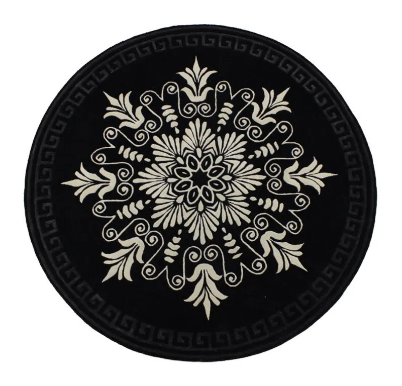 Индийский ковёр из шерсти и вискозы (HT 935 BLACK/200x200)