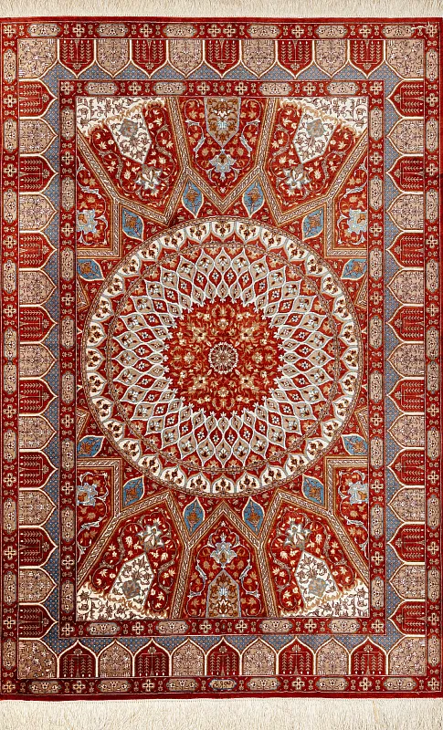 Иранский ковёр из шёлка (13-472/153x100)