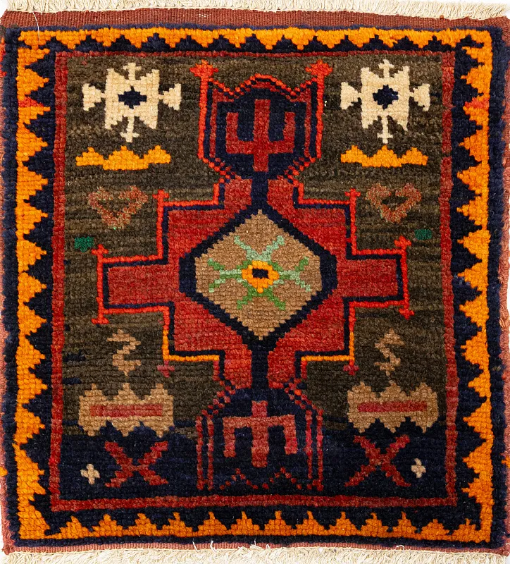 Иранский ковёр из шерсти (17-1301018716 /60x58)
