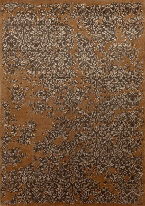Индийский ковёр из шерсти и вискозы (15-10800/429x305)