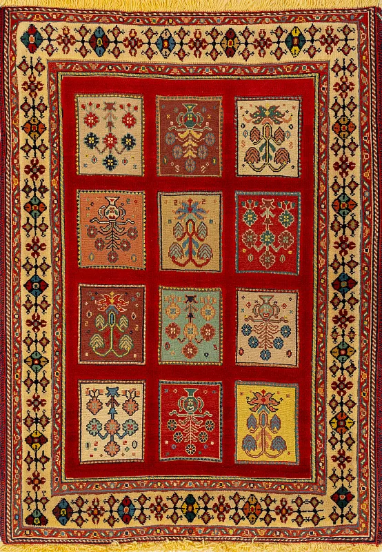 Иранский ковёр из шерсти (15-03713/118x86)