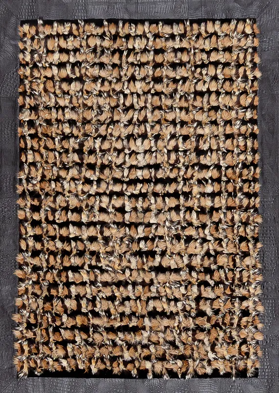 Итальянский ковёр из шкуры и кожи (08-2Kшкура/237x167) 
