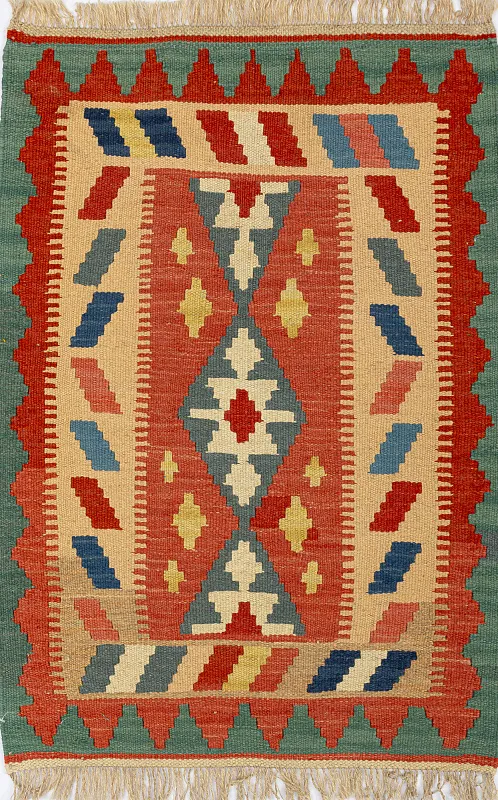 Иранский ковёр из шерсти  (17-01270045616/86x59)