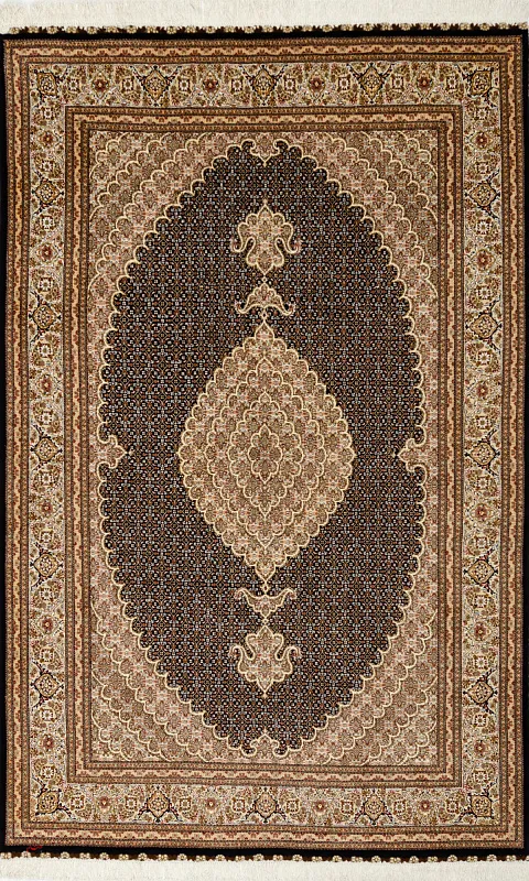 Иранский ковёр из шерсти и шёлка (17-5001816/300х200)