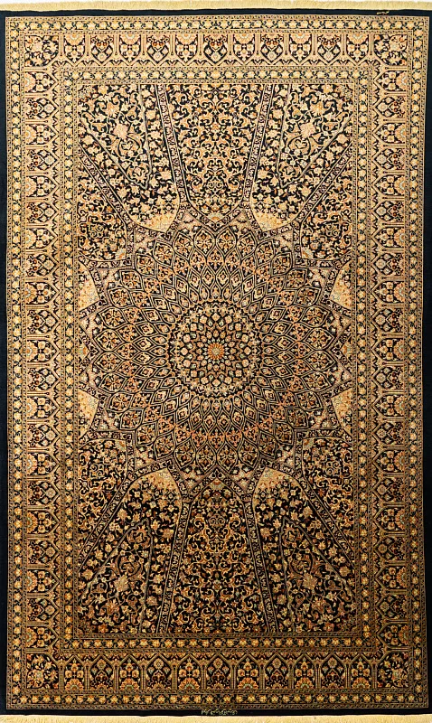 Иранский ковёр из шёлка (13-356/250x153)