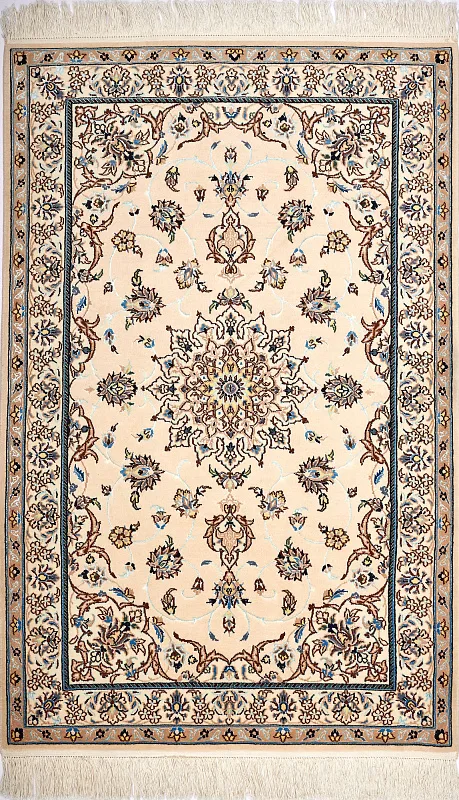Иранский ковёр из шерсти и шёлка (13-413/150x96) 