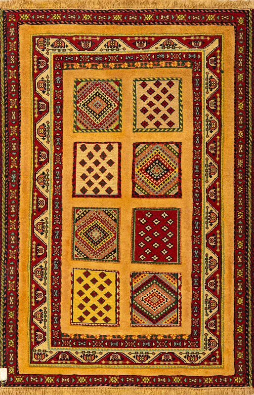 Иранский ковёр из шерсти (15-03213/121x82)
