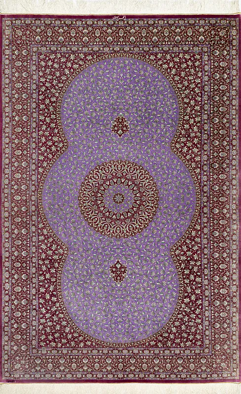 Иранский ковёр из шёлка (13-391/205x135)