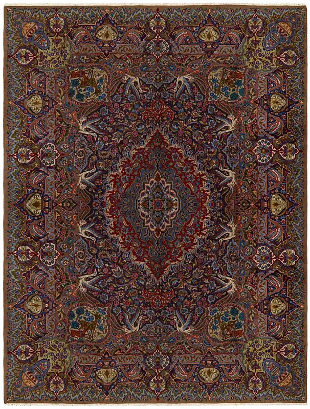Иранский ковёр из шерсти  (13-490/390x296) 