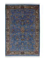 Иранский ковёр из шёлка и модала (QUM 602 /Blue/350x250)