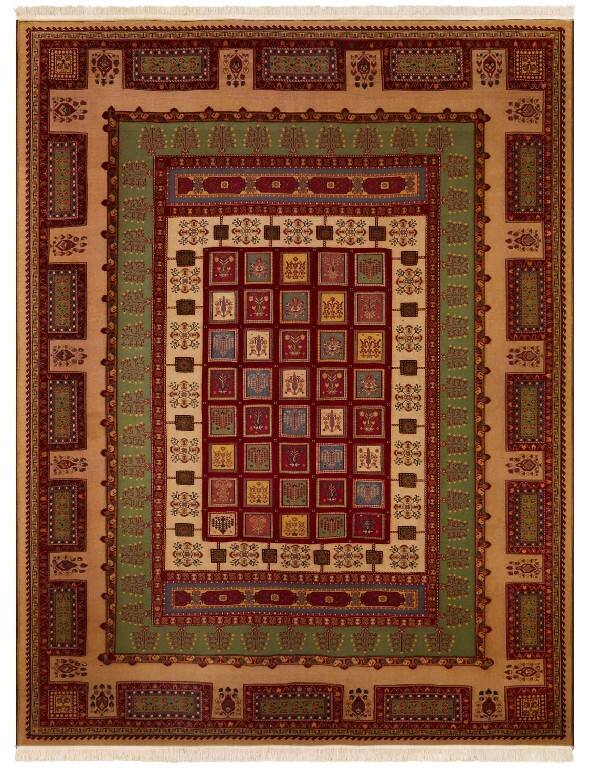 Иранский ковёр из шерсти (12-136 /387x300)