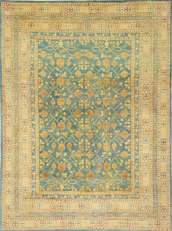 Индийский ковёр из шерсти (14-3864/363x263) 