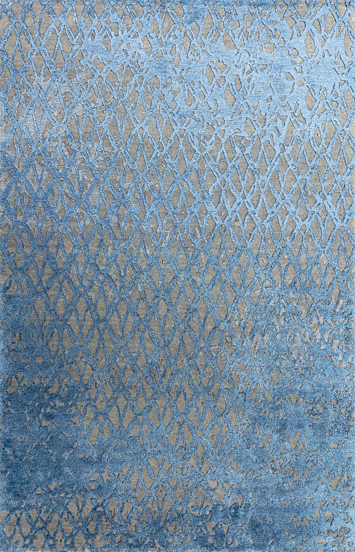 Индийский ковёр из шерсти и арт-шёлка (97/MV-1986/101x155/Grey/И)