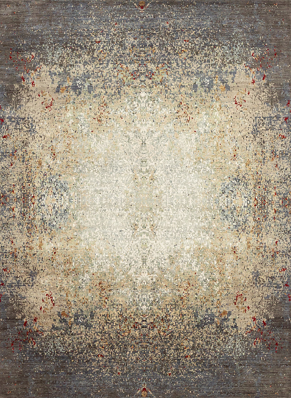 Индийский ковёр из шерсти и бамбука (21-1070/366x271)