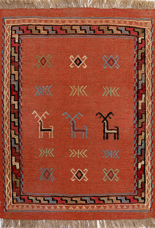 Иранский ковёр из шерсти  (17-0052216/80x59) 
