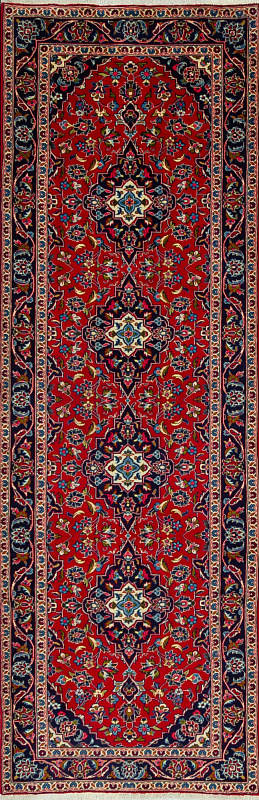 Иранский ковёр из шерсти (00-703/300x100)