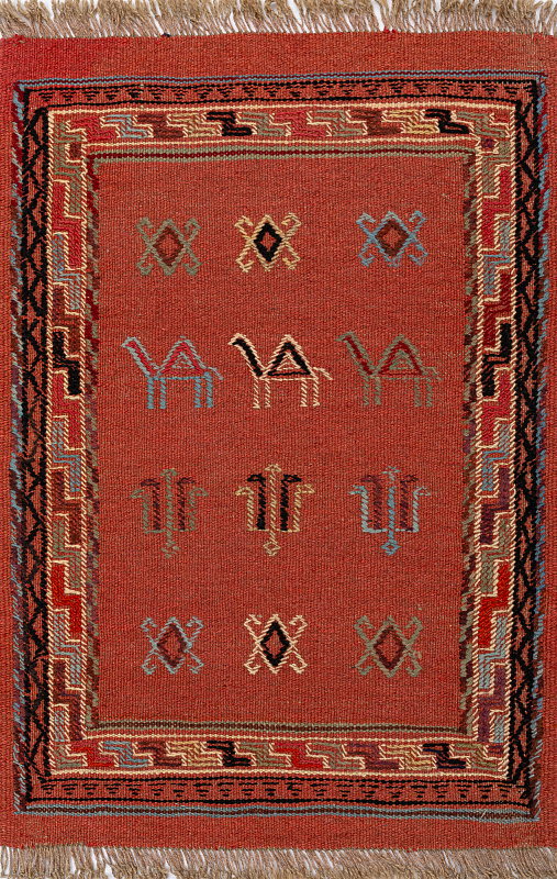 Иранский ковёр из шерсти  (17-01270052816/82x57)