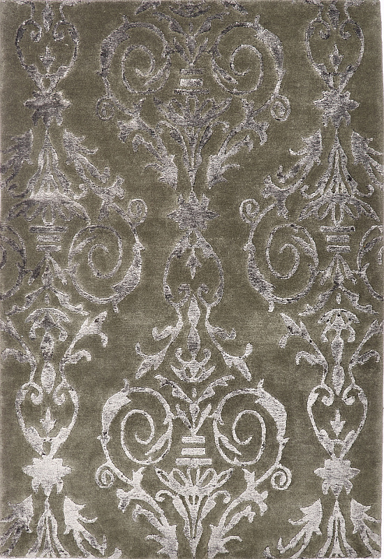 Индийский ковёр из шерсти и арт-шёлка (MV-1980/153x104/Grey) 
