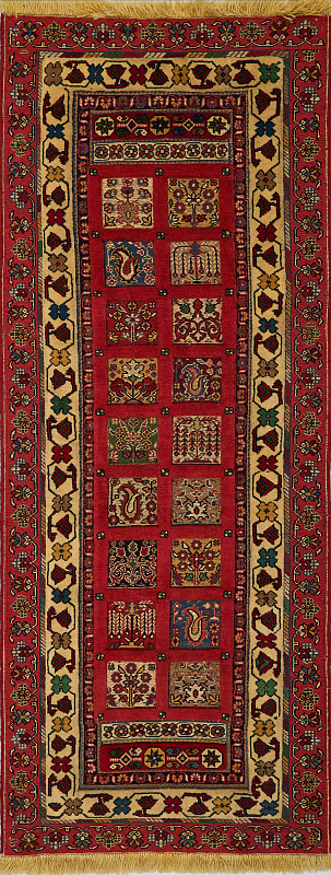 Иранский ковёр из шерсти (13-341/192x74)