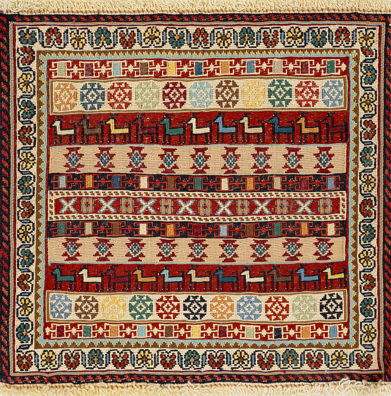 Иранский ковёр из шерсти  (15-22013/41x39) 