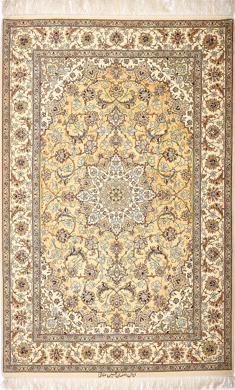 Иранский ковёр из шерсти и шёлка (11-324/165x107)
