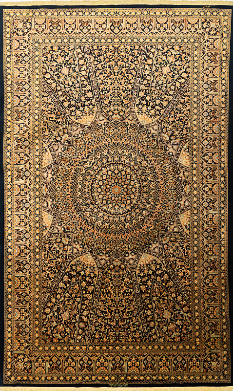 Иранский ковёр из шёлка (13-356/250x153)