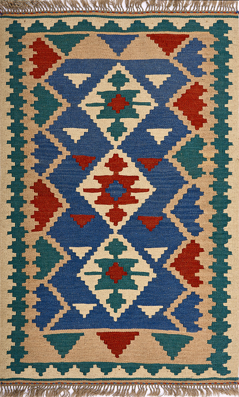 Иранский ковёр из шерсти  (17-01271046616/132x83) 