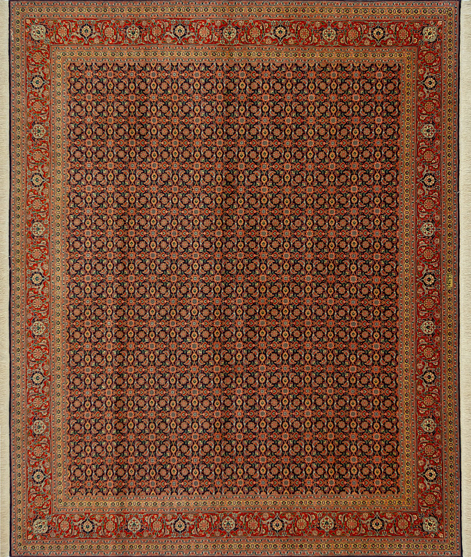 Иранский ковёр из шерсти и шёлка (13-451/300x250)