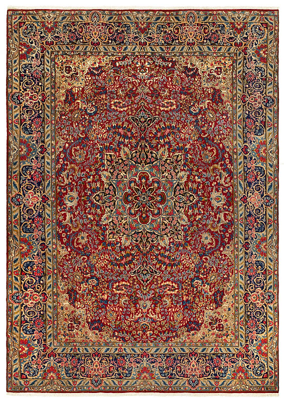 Иранский ковёр из шерсти (00-637/388x280)