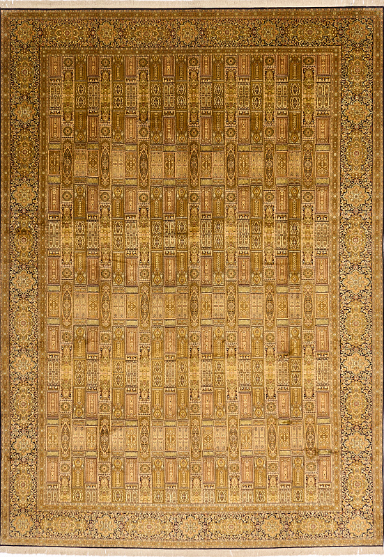 Индийский ковёр из шёлка (15-10617/433x310)