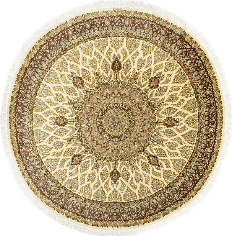 Иранский ковёр из шёлка (11-575/194x194) 