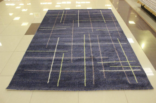Турецкий ковёр из вискозы (W2575_T71_54/D.Blue/Grey/)