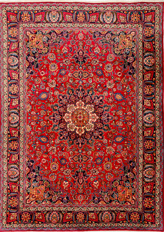 Иранский ковёр из шерсти (17-1309029616/345x247)