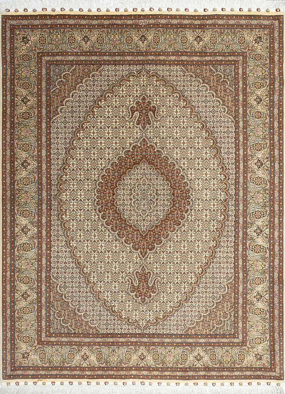 Иранский ковёр из шерсти и шёлка (13-380/200x150)