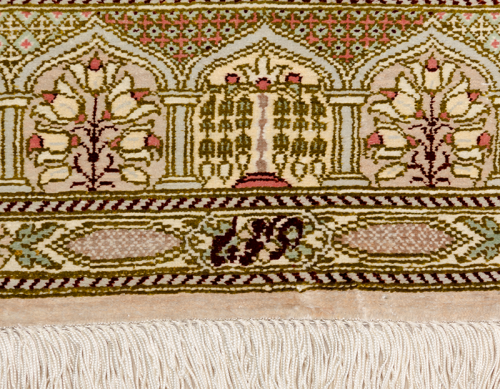 Иранский ковёр из шёлка (08-255/118x77)