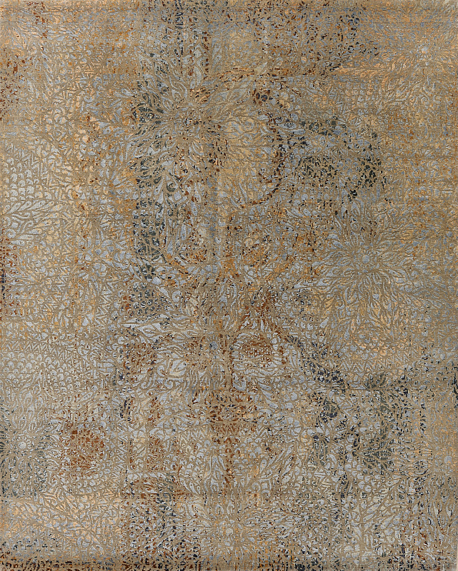Индийский ковёр из шерсти и бамбука (21-997/305x247)