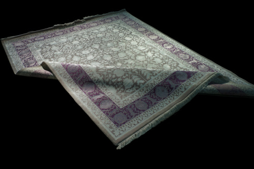 Индийский ковёр из шерсти и шёлка (20-84/12-12/E250/Multi/28)