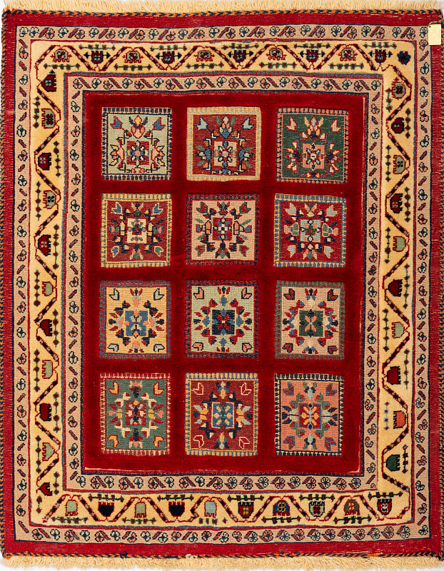 Иранский ковёр из шерсти  (15-1-06413/105x85) 