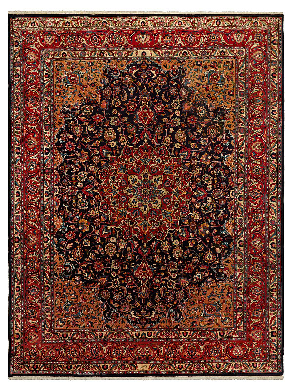Иранский ковёр из шерсти (00-340/397x302)