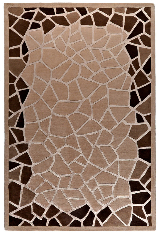 Индийский ковёр из шерсти и вискозы (HT928/BROWN/300x200)