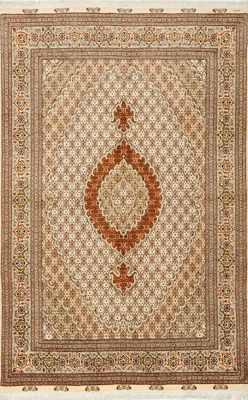 Иранский ковёр из шерсти и шёлка (17-305191/300x200)