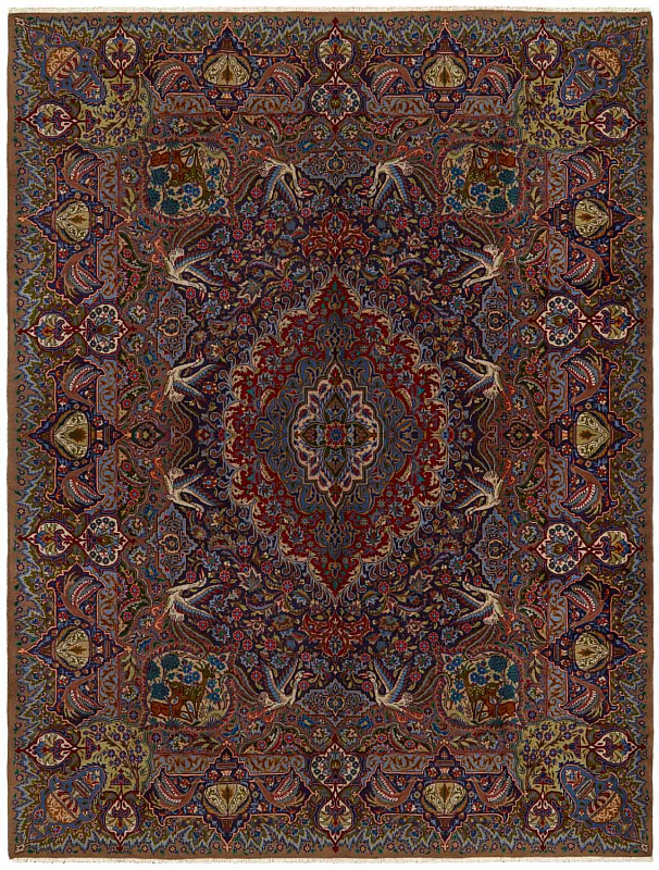 Иранский ковёр из шерсти  (13-490/390x296) 